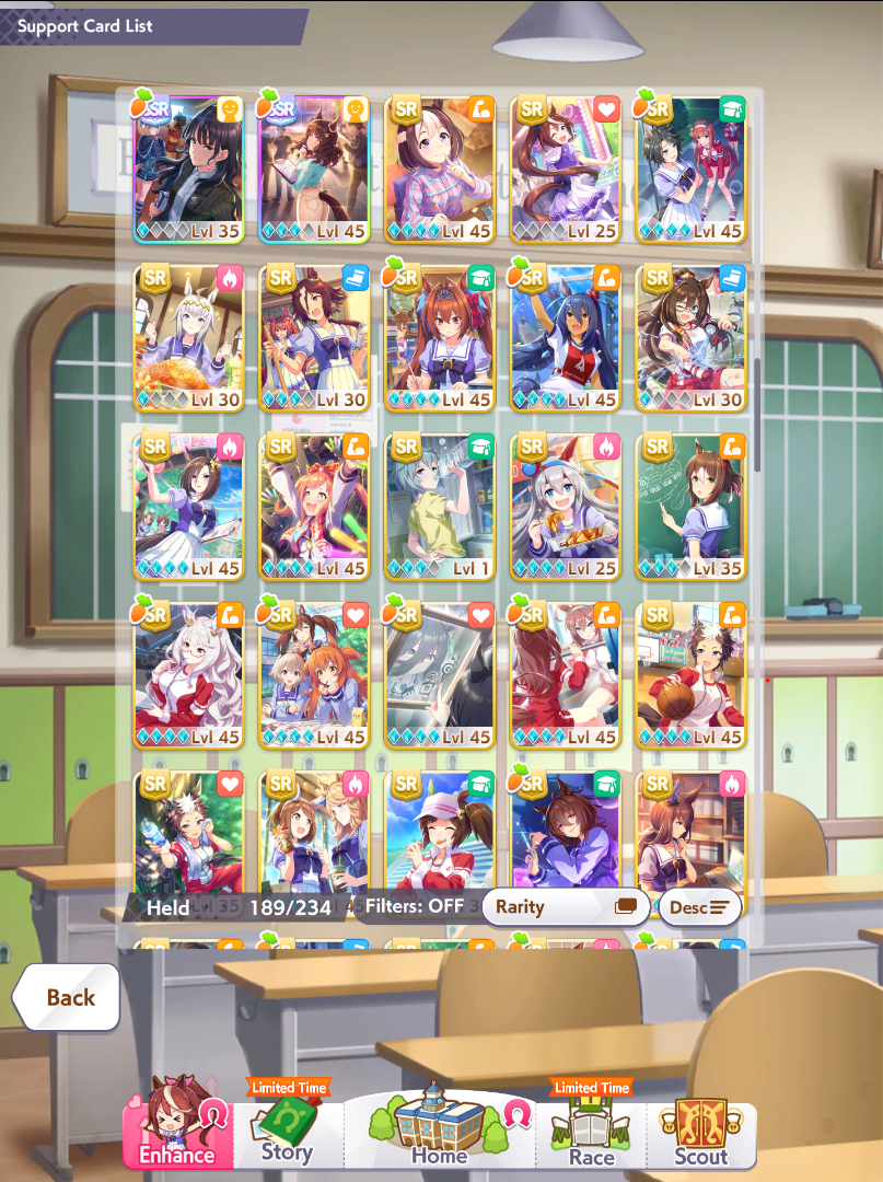 WHALE GLOBAL RANK SS / 56 UMAS (Many 5* and 4*) / Kitasan MLB + SuperCreek MLB + FineMotion MLB + Tachyon MLB + Light Hello LB3 | 72 SSR (32 SSR MLB) - Image 5