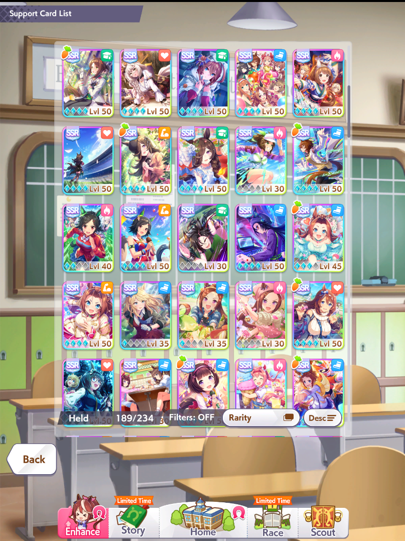 WHALE GLOBAL RANK SS / 56 UMAS (Many 5* and 4*) / Kitasan MLB + SuperCreek MLB + FineMotion MLB + Tachyon MLB + Light Hello LB3 | 72 SSR (32 SSR MLB) - Image 3