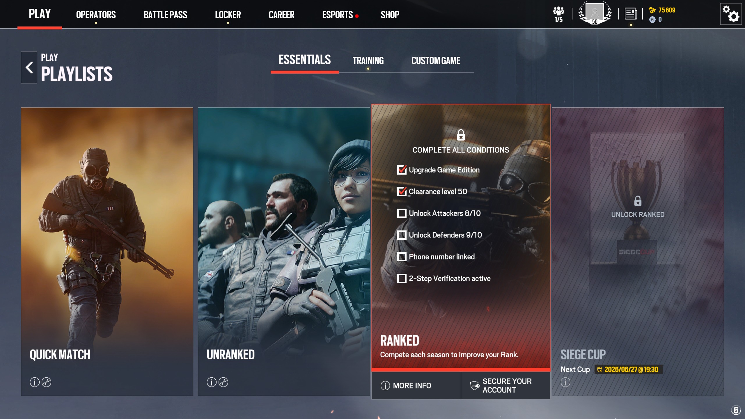 Level 50 | Game Purchased | Ranked Ready | Fresh Account - Image